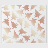 銅エレガントバラ金ゴールドクリスマスツリーパターン ラッピングペーパー (フラット)