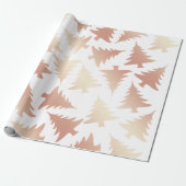 銅エレガントバラ金ゴールドクリスマスツリーパターン ラッピングペーパー (アンロールド)