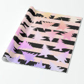 銅エレガントバラ金ゴールドクリスマスツリーパターン ラッピングペーパー (アンロールド)