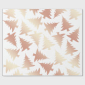 銅エレガントバラ金ゴールドクリスマスツリーパターン ラッピングペーパー (フラット)