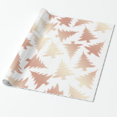 銅エレガントバラ金ゴールドクリスマスツリーパターン ラッピングペーパー (アンロールド)