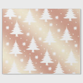 銅エレガントバラ金ゴールドクリスマスツリーパターン ラッピングペーパー (フラット)