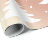 銅エレガントバラ金ゴールドクリスマスツリーパターン ラッピングペーパー (ロールコーナー)