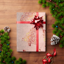 銅エレガントバラ金ゴールドクリスマスツリーパターン