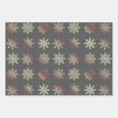 銅エレガントバラ金ゴールドクリスマスパターン ラッピングペーパーシート (正面2)