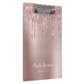 銅エレガントバラ金ゴールドグリッタードリップ クリップボード (右)