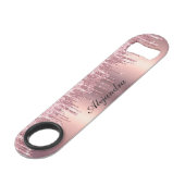 銅エレガントバラ金ゴールドグリッタードリップ スピード栓抜き (正面アングル)