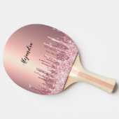 銅エレガントバラ金ゴールドグリッタードリップ 卓球ラケット (横)