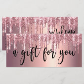 銅エレガントバラ金ゴールドグリッタードリンク化粧 (正面/裏面)