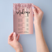 銅エレガントバラ金ゴールドグリッタードリンク化粧 チラシ (ハンドル)