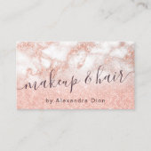 銅エレガントバラ金ゴールドグリッターメイク&ヘア 名刺 (正面)