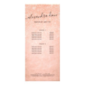 銅エレガントバラ金ゴールドグリッターメーキャップ ラックカード (裏面)