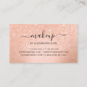 銅エレガントバラ金ゴールドグリッターメーキャップ 予約カード (裏面)