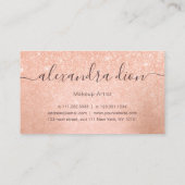 銅エレガントバラ金ゴールドグリッターメーキャップ 名刺 (裏面)