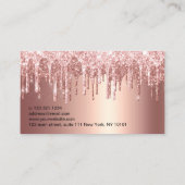 銅エレガントバラ金ゴールドグリッター乾燥 名刺 (裏面)