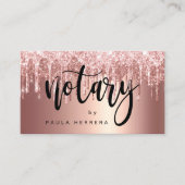 銅エレガントバラ金ゴールドグリッター乾燥 名刺 (正面)