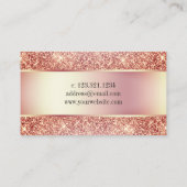 銅エレガントバラ金ゴールドグリッター滴下 名刺 (裏面)