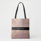 銅エレガントバラ金ゴールドモダンと金ゴールド大理石 トートバッグ (正面)