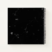 銅エレガントバラ金ゴールド唇と大理石メイク ノートブック (裏面)