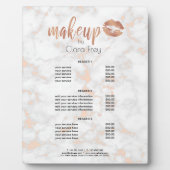 銅エレガントバラ金ゴールド唇と大理石メイク フォトプラーク (正面)