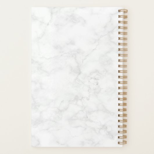 銅エレガントバラ金ゴールド唇と大理石メイク プランナー手帳 (裏面)