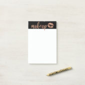 銅エレガントバラ金ゴールド唇と大理石メイク ポストイット (デスク上)