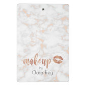 銅エレガントバラ金ゴールド唇と大理石メイク ミニクリップボード (裏面)