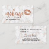 銅エレガントバラ金ゴールド唇と大理石メイク 紹介カード (正面/裏面)