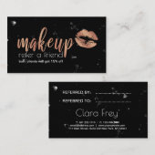 銅エレガントバラ金ゴールド唇と大理石メイク 紹介カード (正面/裏面)