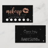 銅エレガントバラ金ゴールド唇と大理石化粧 ロイヤリティカード (正面/裏面)