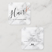 銅エレガントバラ金ゴールド スクエア名刺 (正面/裏面)