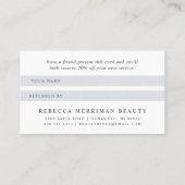 銅エレガントフローラはさみロゴ |サロン 紹介カード (裏面)