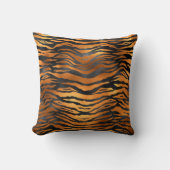 銅エレガントブラックタイガーアニマルプリント クッション (正面)