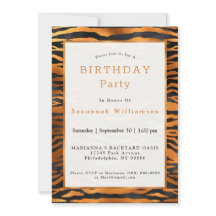 銅エレガントブラックタイガープリント誕生日