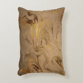 銅エレガントモダン金ゴールド大理石 アクセントクッション (正面(垂直))