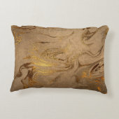 銅エレガントモダン金ゴールド大理石 アクセントクッション (裏面)