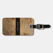 銅エレガントモダン金ゴールド大理石 ラゲッジタグ (正面横)