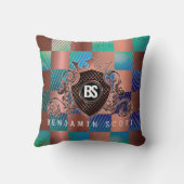 銅エレガントモノグラム装飾用クッション クッション (裏面)