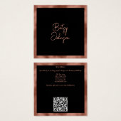 銅エレガント箔と黒の名刺 (正面&裏面)