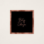 銅エレガント箔と黒の名刺 (正面)