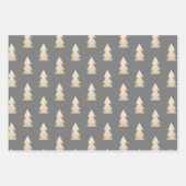 銅エレガント金ゴールドのクリスマスパターン ラッピングペーパーシート (正面2)