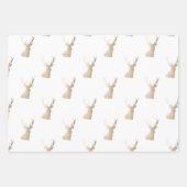 銅エレガント金ゴールドのクリスマスパターン ラッピングペーパーシート (正面)