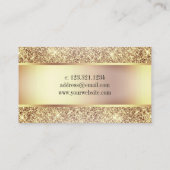 銅エレガント金ゴールドグリッターが公証人に流れる 名刺 (裏面)