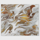 銅エレガント金ゴールドモダンと白い大理石の外観 ラッピングペーパー (フラット)