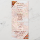 銅エレガント金ゴールド大理石ジオメト結婚リ プログラム (裏面)