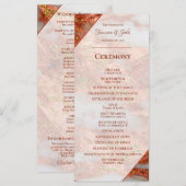 銅エレガント金ゴールド大理石ジオメト結婚リ プログラム (正面/裏面)