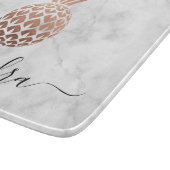 銅エレガント金ゴールド白大理石パイナップル カッティングボード (角)