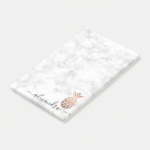 銅エレガント金ゴールド白大理石パイナップル ポストイット (アングル)