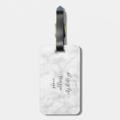 銅エレガント金ゴールド白大理石パイナップル ラゲッジタグ (裏面縦)