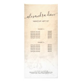 銅エレガント金ゴールド白大理石製化粧アーティスト ラックカード (裏面)